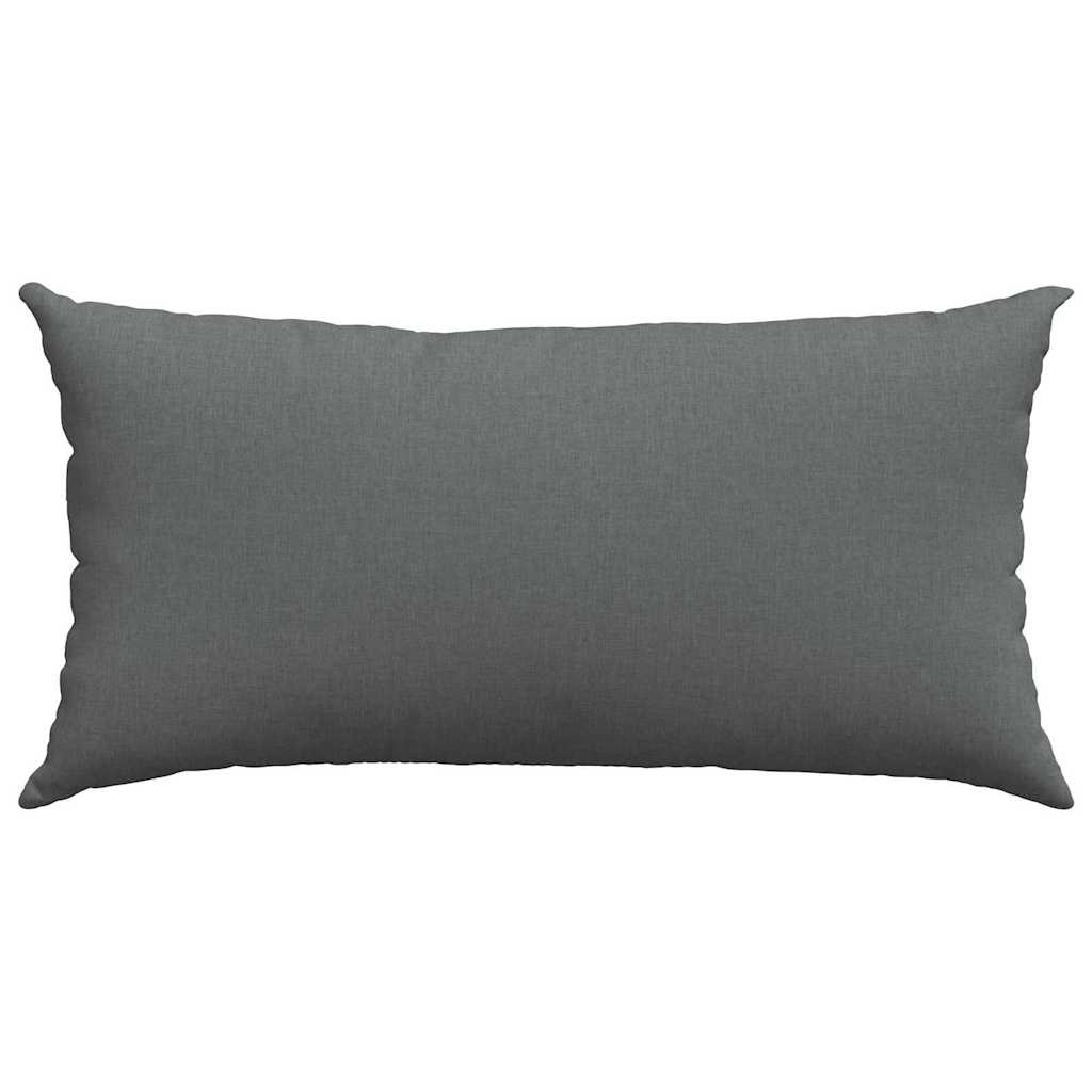 Sofa Pillows 2 pcs Dark Grey 80 x 40 cm Fabric